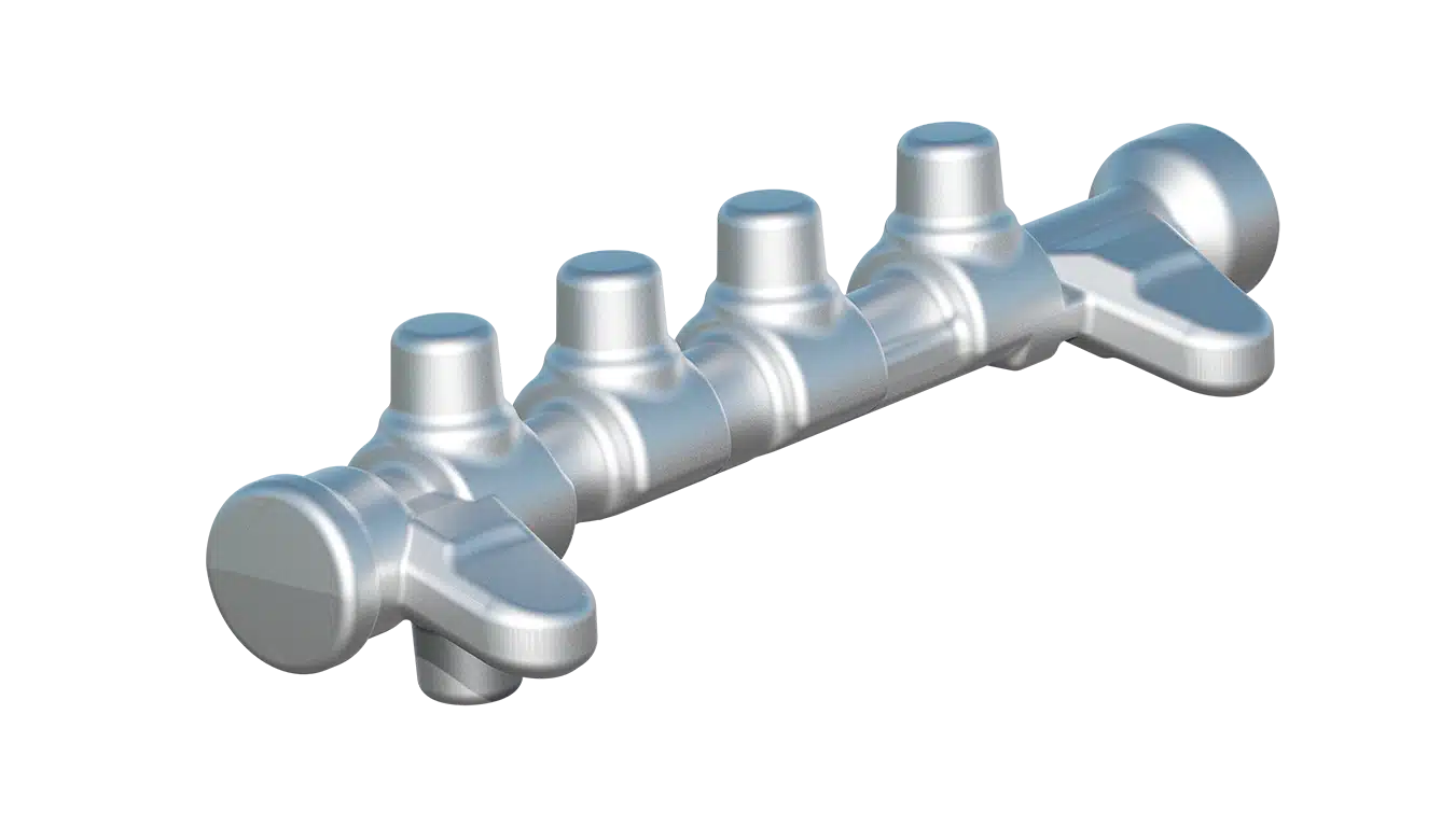 Manifold in aluminum or stainless steel for hydrogen market