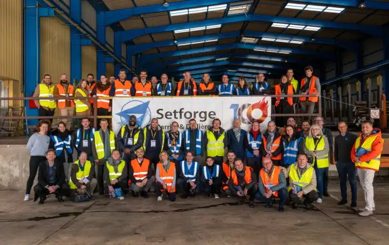 Group picture after Setforge Barriol & Dallière guided tour