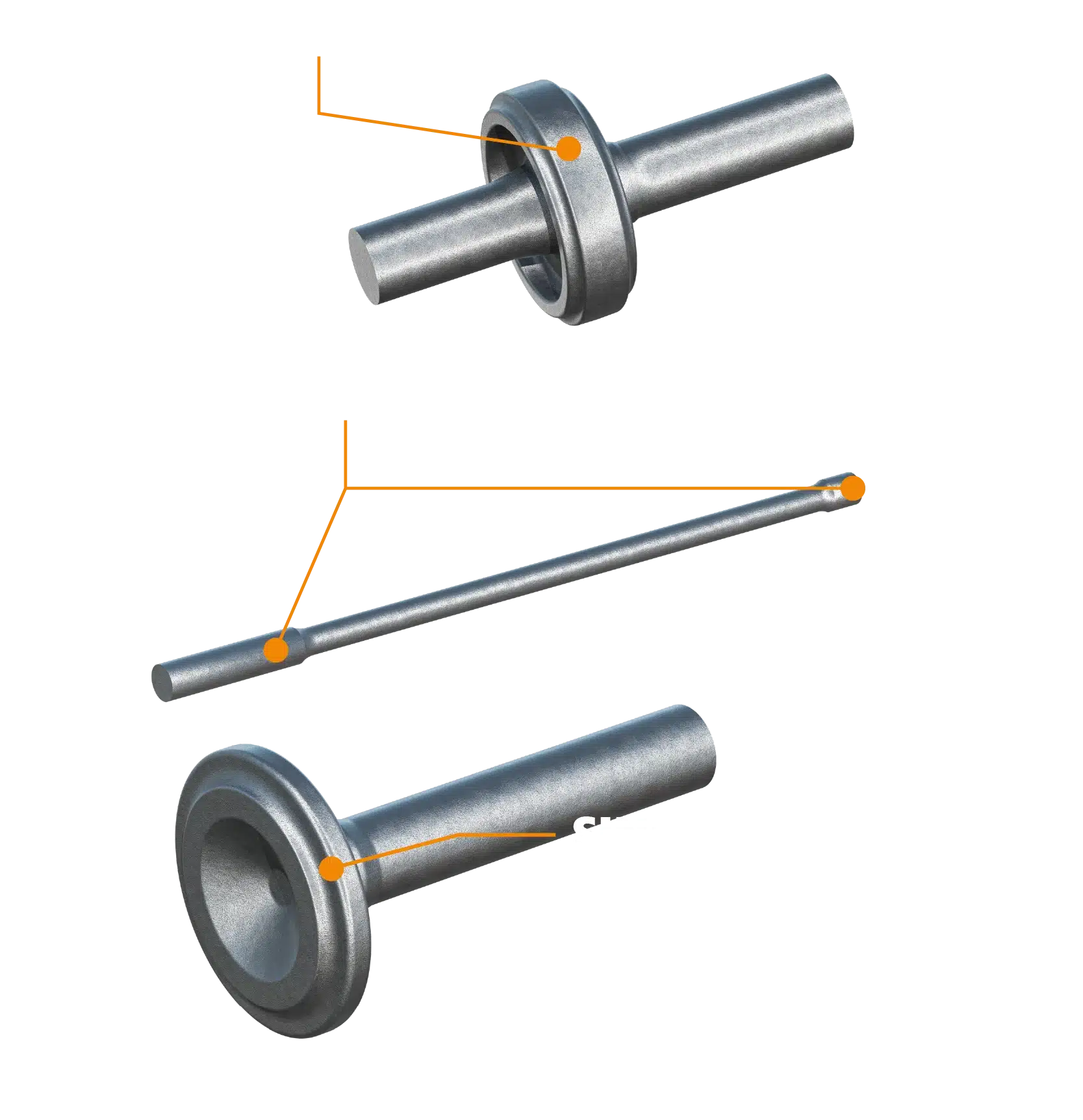 Substantial diameter variations